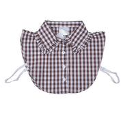 Brown Gingham Corporate Collar