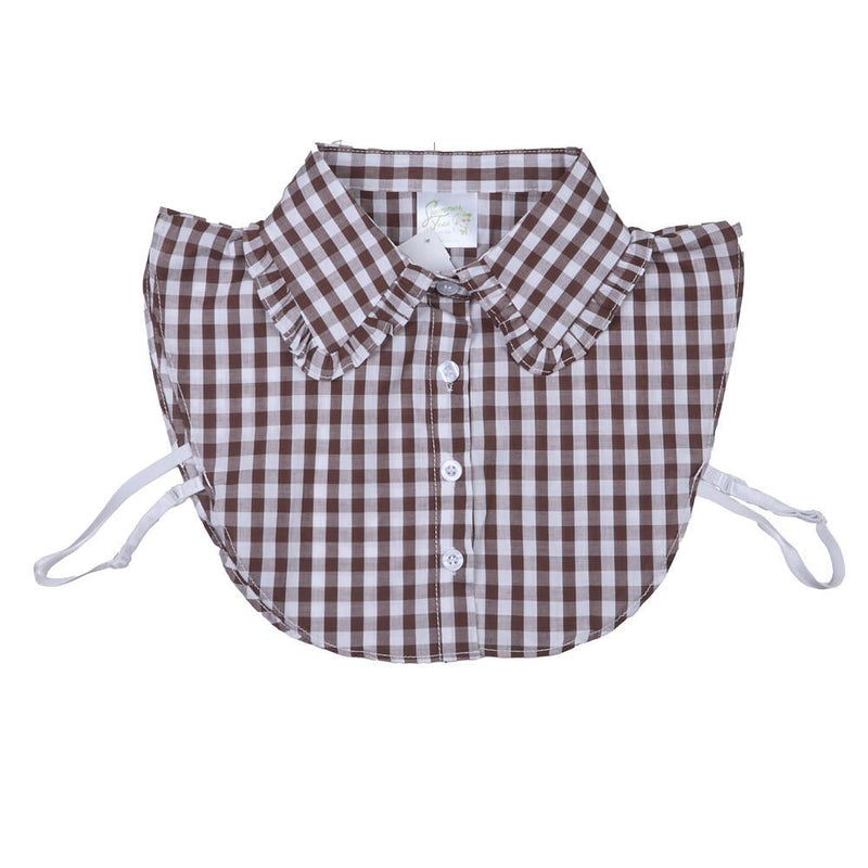 Brown Gingham Corporate Collar