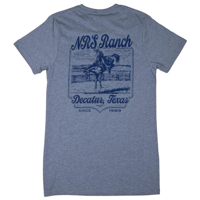 Grey Bucking Horse Logo Tee Shirt