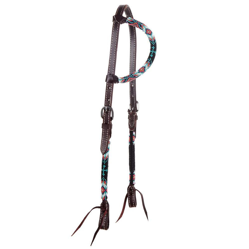 Beaded Cross Single Ear Headstall