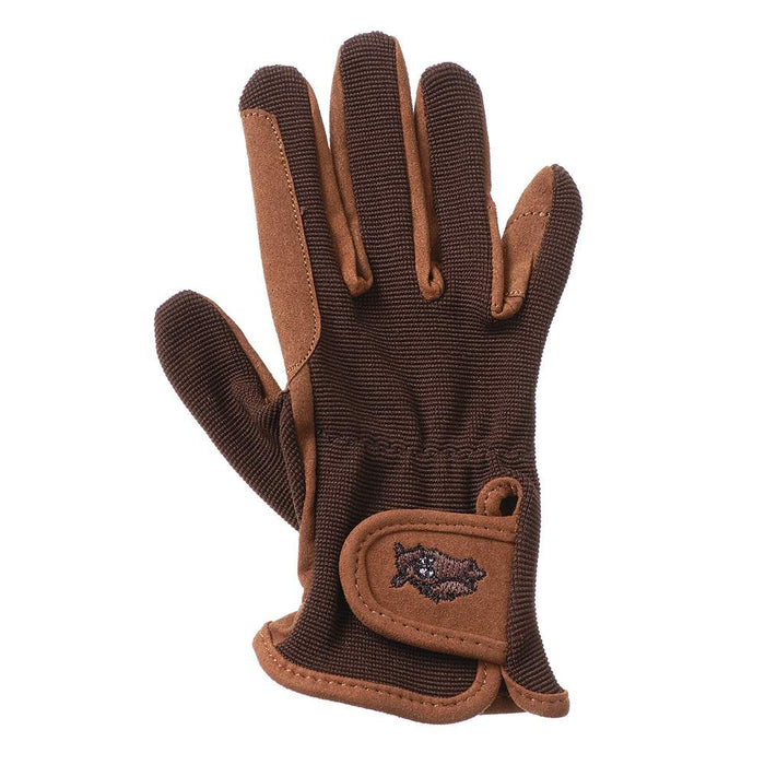 Embroidered Kids Riding Gloves