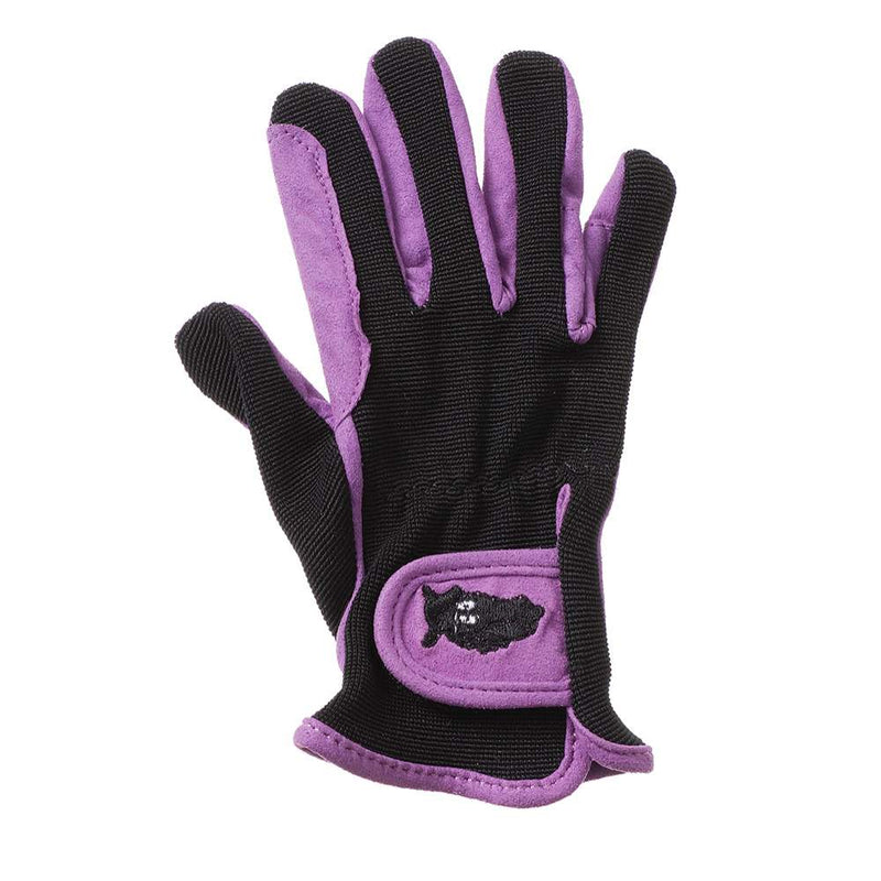 Embroidered Kids Riding Gloves