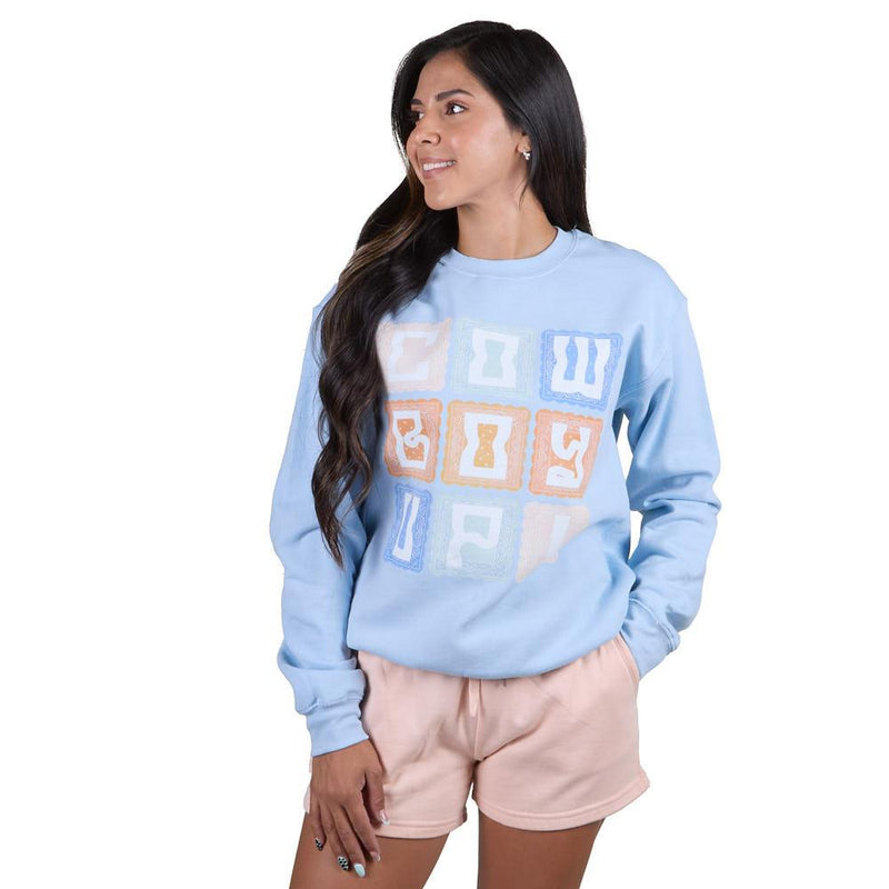 Women's Blue Cowboy Up Sweatshirt