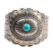 Turquoise Stamped Oval Cuff