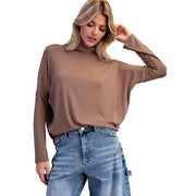 Women's Coco Mock Neck Dolman Sleeve Top