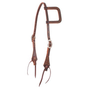 Weathered Antique Signle Ear Headstall with Latigo Ties