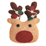 Reindeer Beaded Pillow