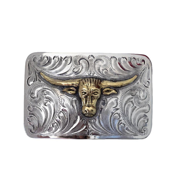 Buckle with Jewelers Bronze Longhorn