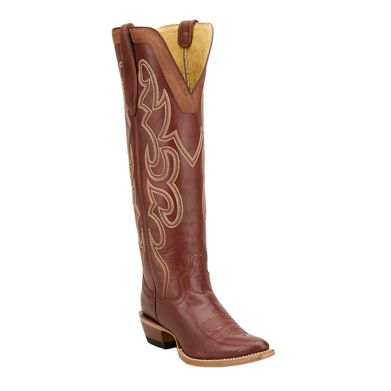 Women's Ada Red Cowhide Vamp 17in Red Cowhide Top Boot