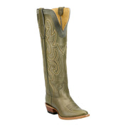Women's Ada Green Cowhide Vamp 17in Green Cowhide Top Boot