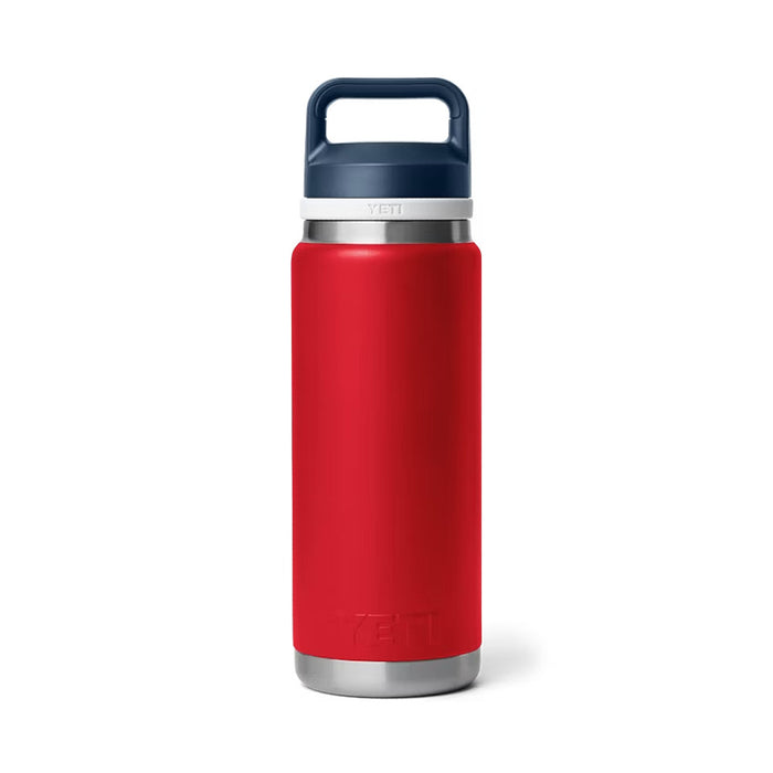 Yeti Coolers Red, White, and Navy Rambler 26 oz Bottle Chug