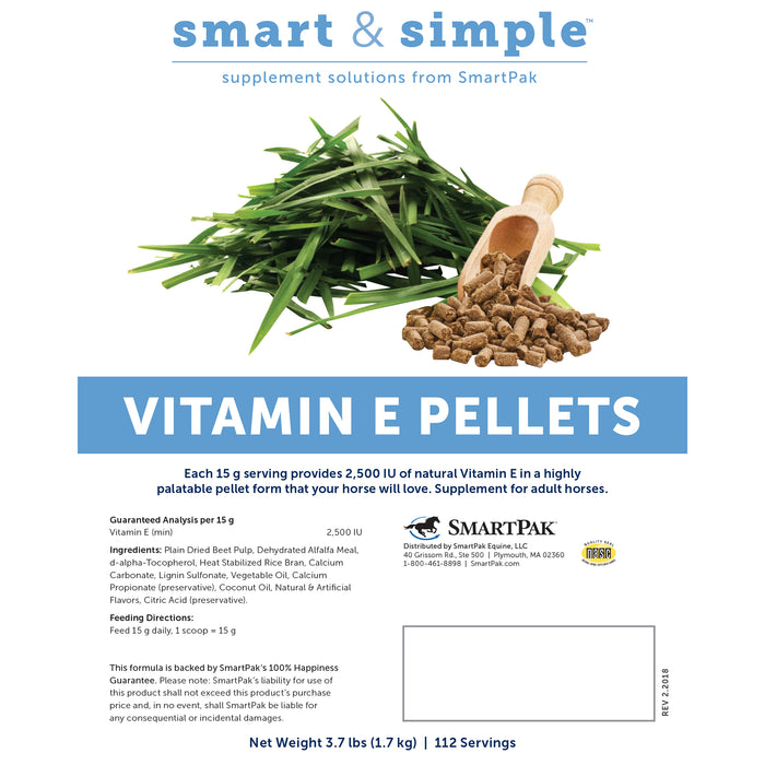 Smartequine Smart & Simple Vitamin E Pellets 3.7 lb Bucket