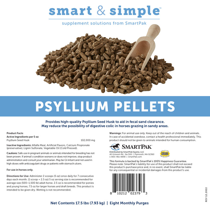 Smartequine Smart & Simple Psyllium Pellets 17.5 lb Bag
