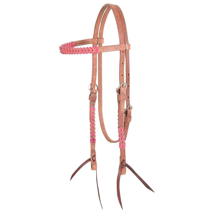 Martin Saddlery 5/8in Laced Harness Leather Browband Headstall