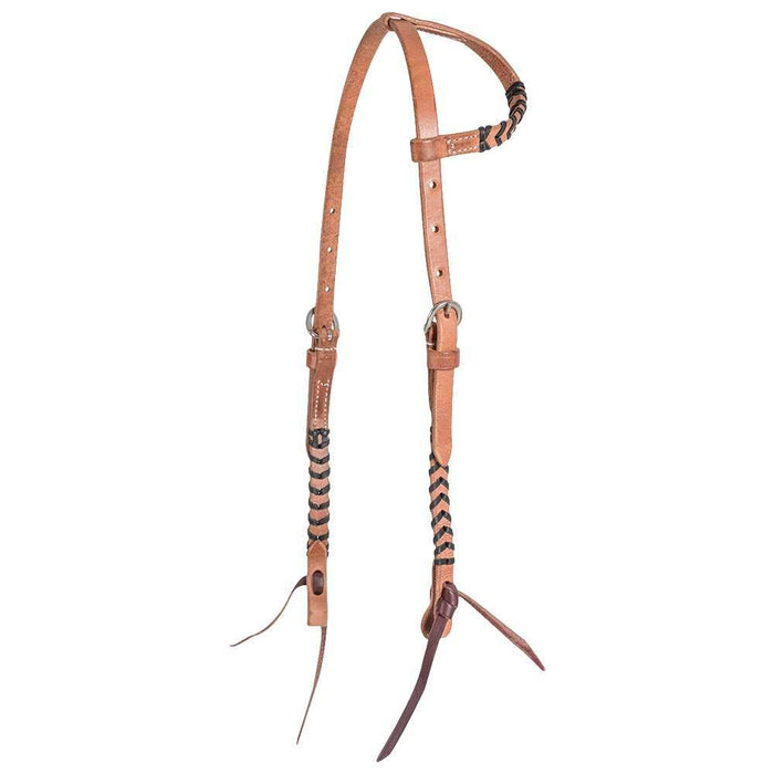 5/8in Laced Harness Leather Single Ear Headstall