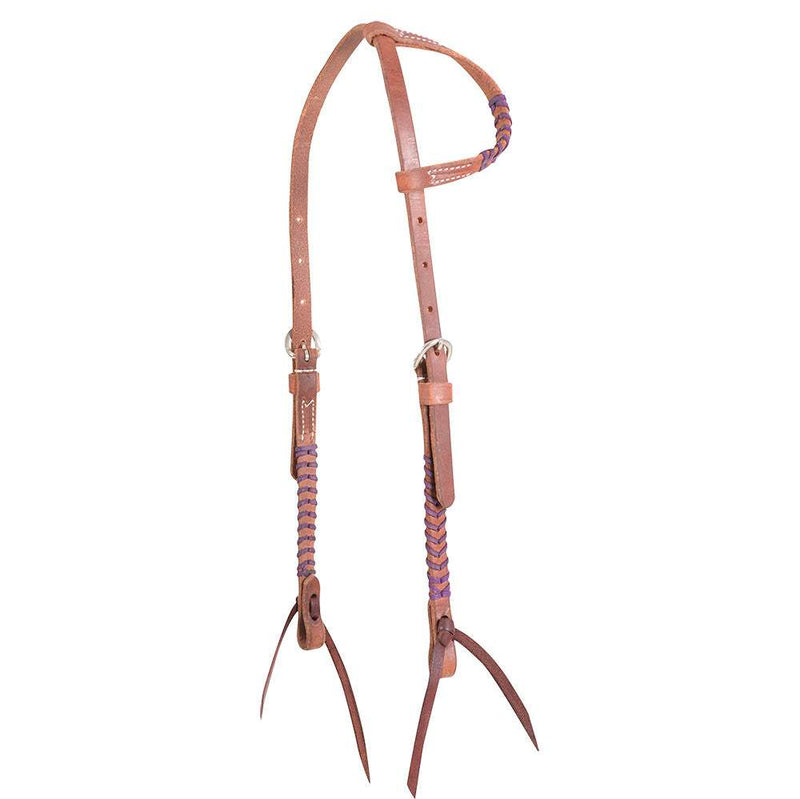 5/8in Laced Harness Leather Single Ear Headstall