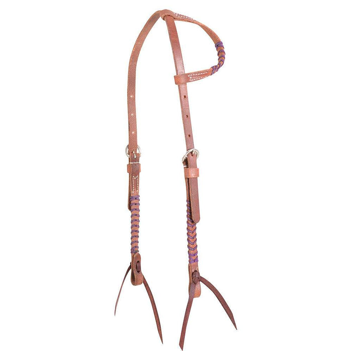 5/8in Laced Harness Leather Single Ear Headstall