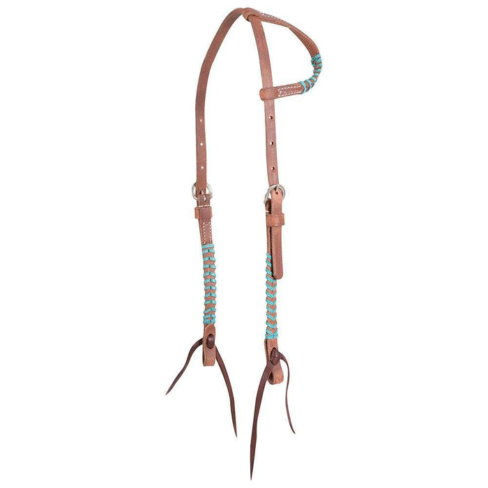 5/8in Laced Harness Leather Single Ear Headstall