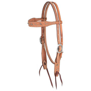Martin Saddlery Roughout Browband Headstall w/Pewter Dots