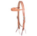 Skirting Leather Browband Headstall w/Rope Edged Dots