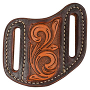 Natural with Dyed Edges Angled Knife Scabbard