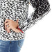 True Blue Ethyl Women's Black and White Animal Print Sweater