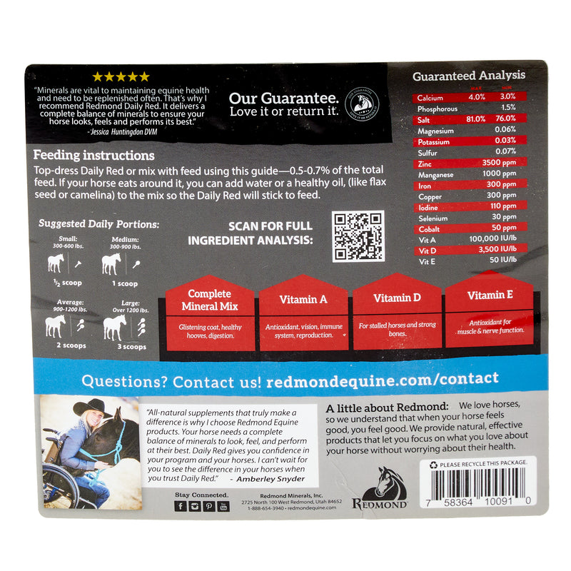 Redmond Equine Daily Red Fortified Minerals 25lb