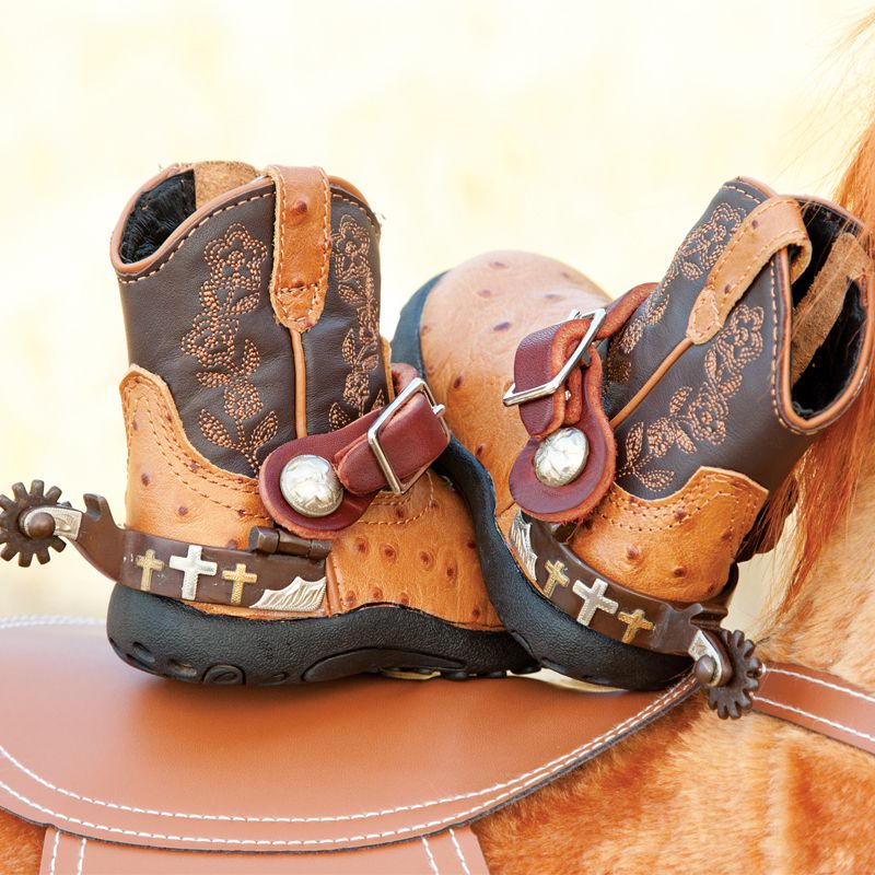 Three Cross Toddler Spurs With Strap