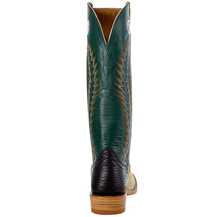 Hondo Enterprises Inc Men's Honey Roughout Shoulder 16in. Emerald Green Stove Top Boot