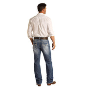 N Men's Double Barrel Boot Cut Jean