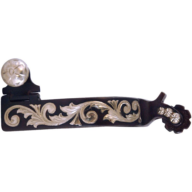 Antique Silver Floral Trim Spurs