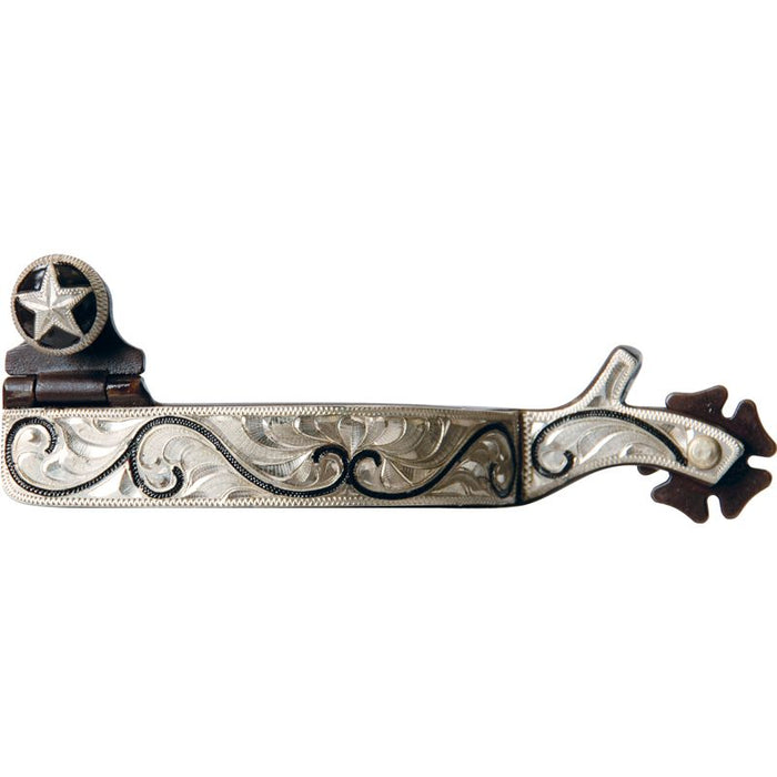 Antique Spurs With Scroll Overlay
