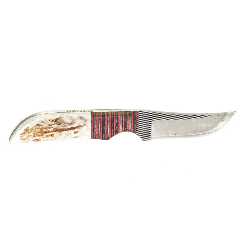 Anza (215) WK-3-V Fixed Blade Red/Black-Elk w/Sheath (78) 215WK-3-V-REDBLACKELK