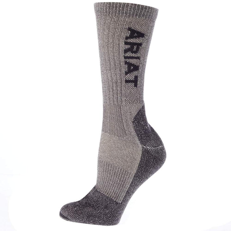 Ariat Men's Lightweight Steel Toe Merino Blend Crew Socks