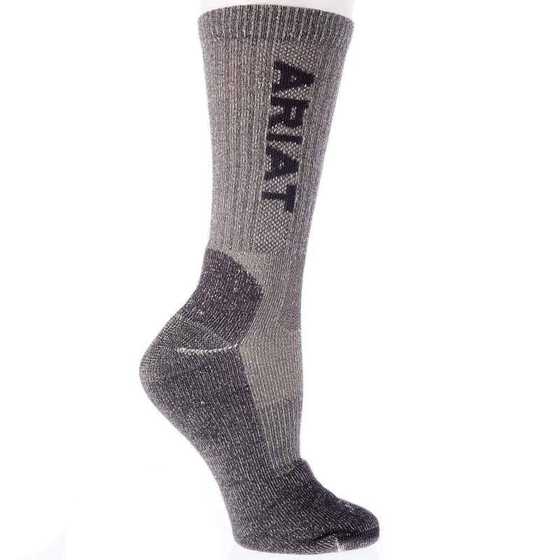 Ariat Men's Lightweight Steel Toe Merino Blend Crew Socks