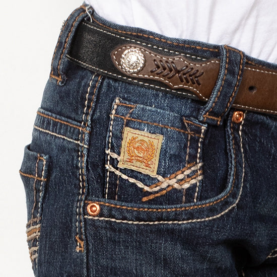Cinch Boy's Relaxed Fit Dark Wash Jeans