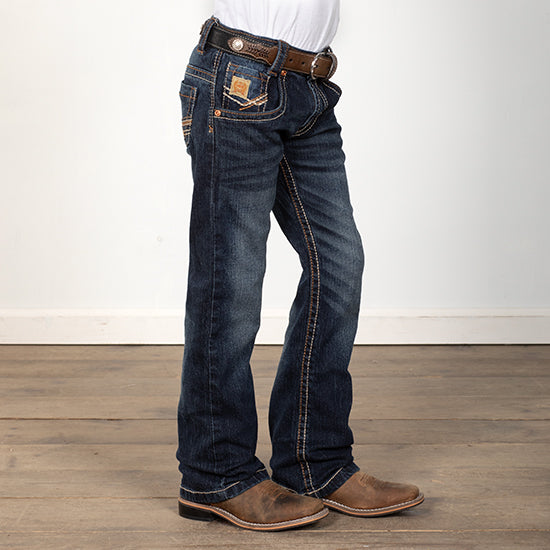 Cinch Boy's Relaxed Fit Dark Wash Jeans