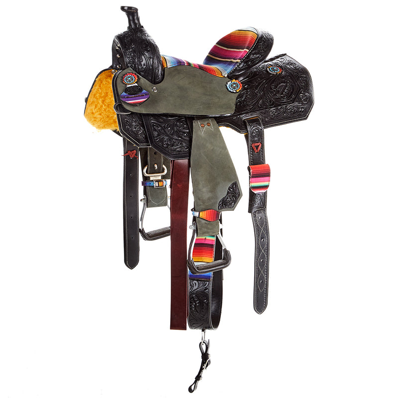 12` Serape Print Saddle (Side to side)