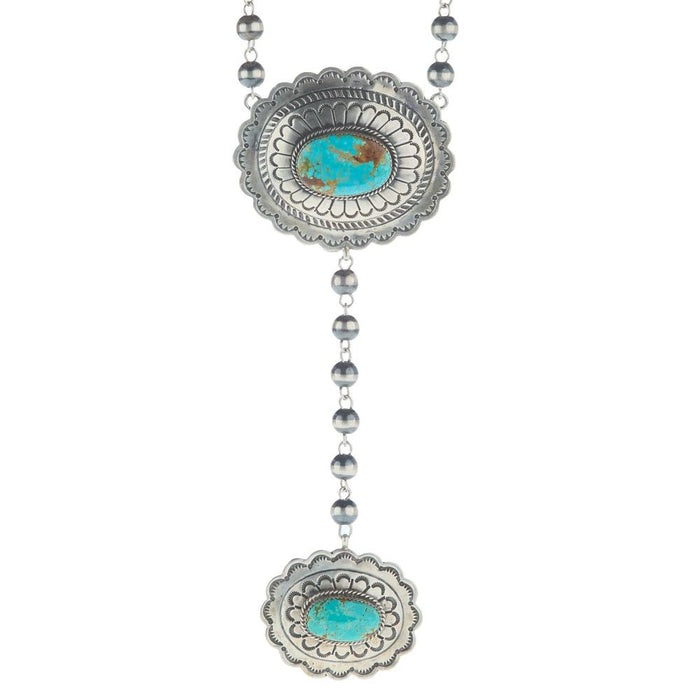 NRS Statement Navajo Pearl Concho Drop Necklace