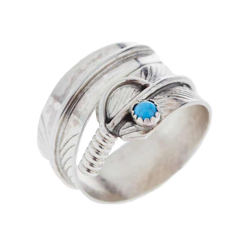 NRS Adjustable Sterling Feather Ring