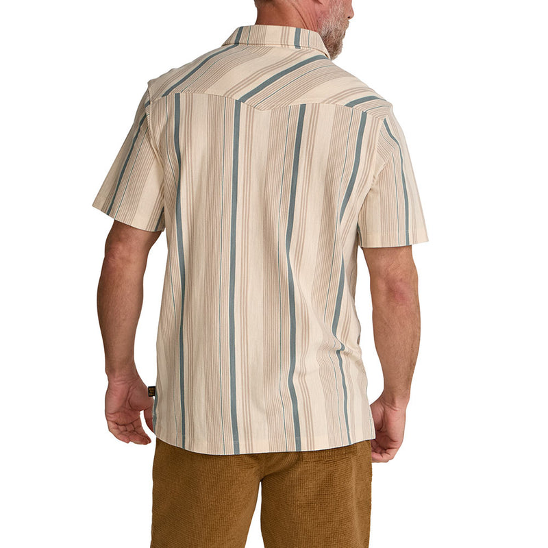 Howler Brothers Men's Old Bill Stripe Limestone Ranchero Polo