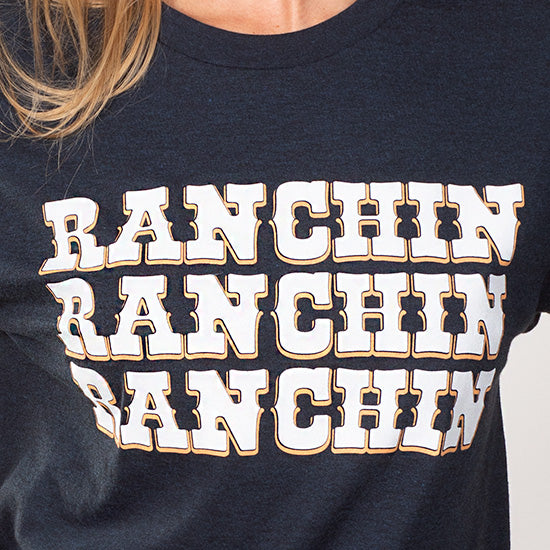 Cruel Girl Womens Navy Short Sleeve Ranchin Tee