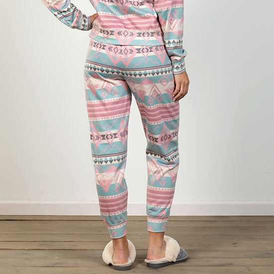 Rock & Roll Denim Powder Pink Aztec Pants
