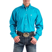 Men's Teal Pinpoint Oxford Long Sleeve Shirt