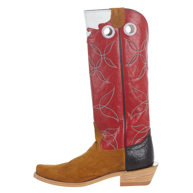Hondo Enterprises Inc Men's Maple Crazy Horse Roughout Vamp 16in. Red Calf Top