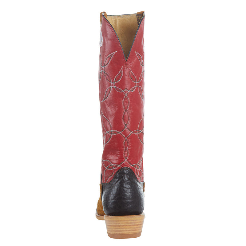 Hondo Enterprises Inc Men's Maple Crazy Horse Roughout Vamp 16in. Red Calf Top