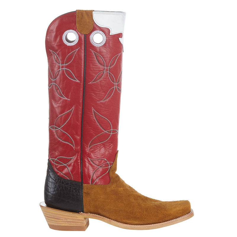 Hondo Enterprises Inc Men's Maple Crazy Horse Roughout Vamp 16in. Red Calf Top