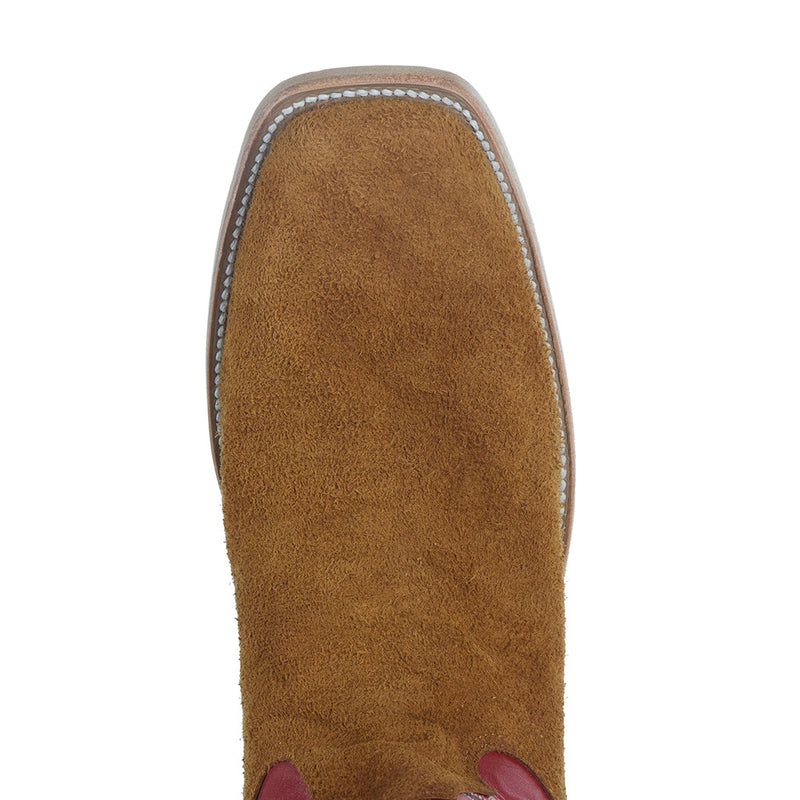 Hondo Enterprises Inc Men's Maple Crazy Horse Roughout Vamp 16in. Red Calf Top