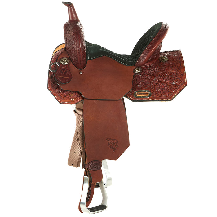 Circle Y Saddlery Cobra 14in Chestnut Barrel Saddle