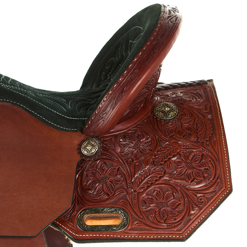 Circle Y Saddlery Cobra 14in Chestnut Barrel Saddle
